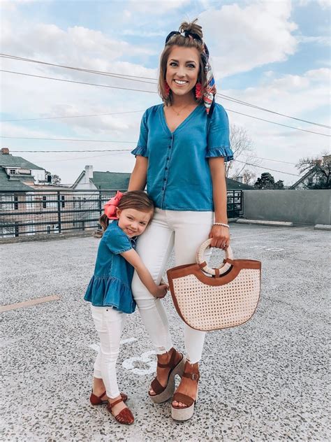 my favorite way to style chambray mom daughter outfits mommy outfits mother daughter