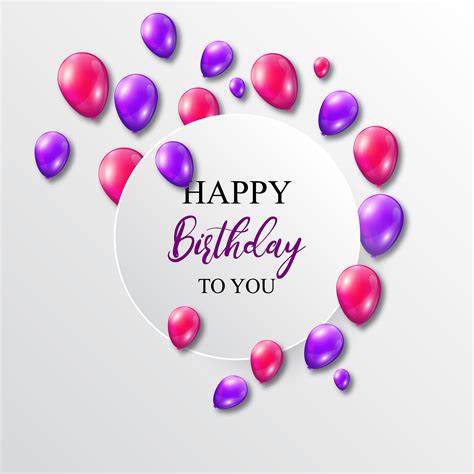 Download Vector illustration of a birthday with balloons - Download ...