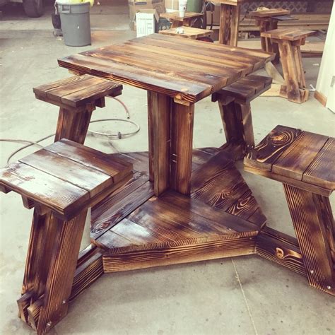 Bar Height Picnic Table W The Burn Look To It 2x6 And 2x4 250 Value