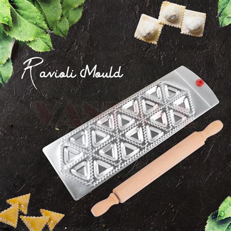 18 Ravioli Mould Maker With Rolling Pin Triangle Shape Buy Triangle