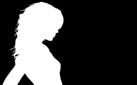 Girl Silhouette background beautiful black fantasy girl silhouette white Силуэт