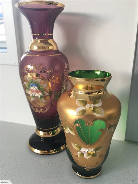 2 X Beautiful Venetian Glass Vases Trade Me Marketplace