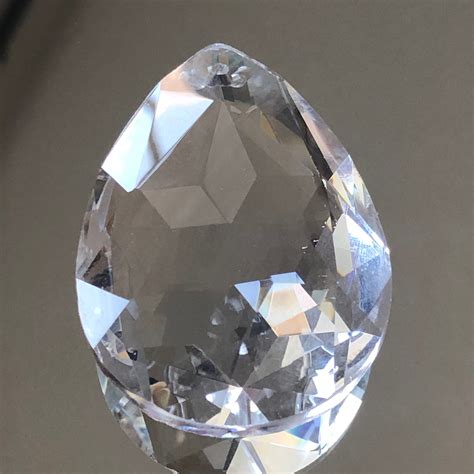 Prism Pendant Clear Faceted Crystal Teardrop Prism Etsy Crystals