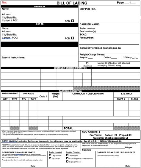 Understanding Your Bill Of Lading Freight Cowboy Vrogue Co