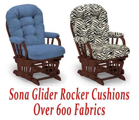 Some when purchasing a new glider rocker most consumers do not think about the need to eventually replace the cushions. Glider Rocker Cushions for Sona Chair