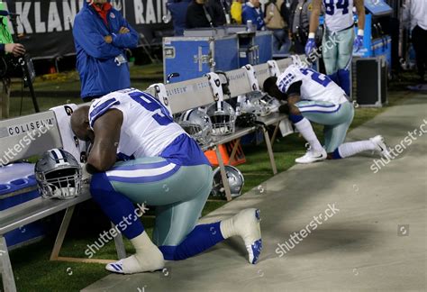 Dallas Cowboys Players Kneel Before Nfl Editorial Stock Photo Stock