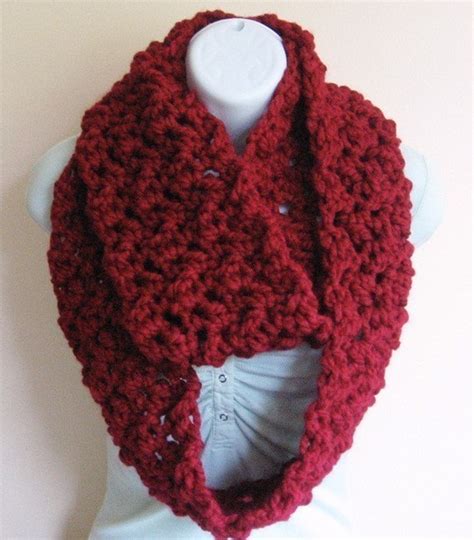 Ruby Red Infinity Scarf Etsy