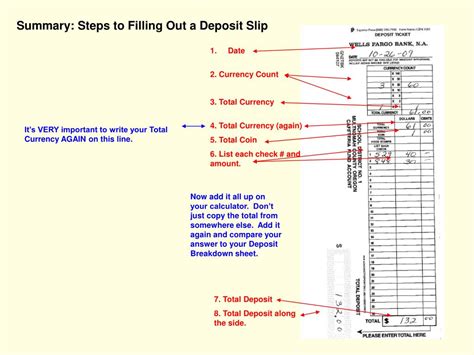 How to fill out a deposit slip. PPT - Bank Deposits PowerPoint Presentation, free download - ID:5009946