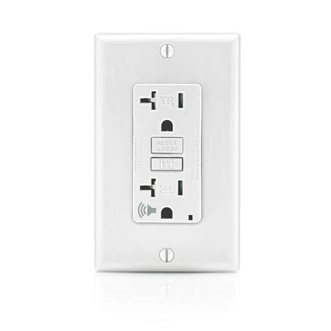Leviton 20 Amp Smartlockpro Self Test Slim Gfci Outlet With Audible
