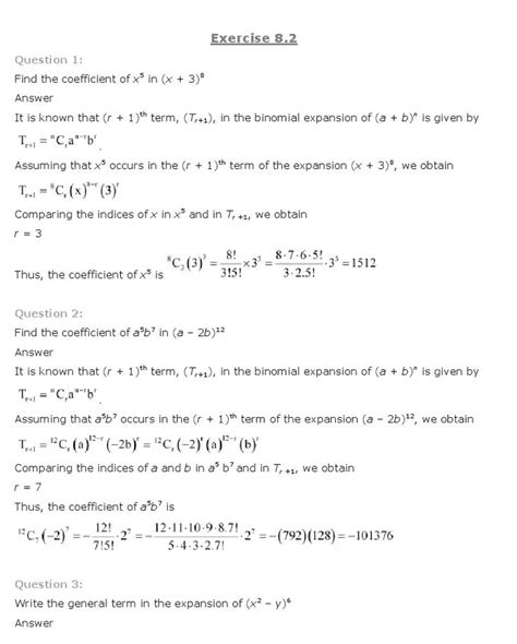 Mind Maps For Binomial Theorem Class 11 Jee Main Adva