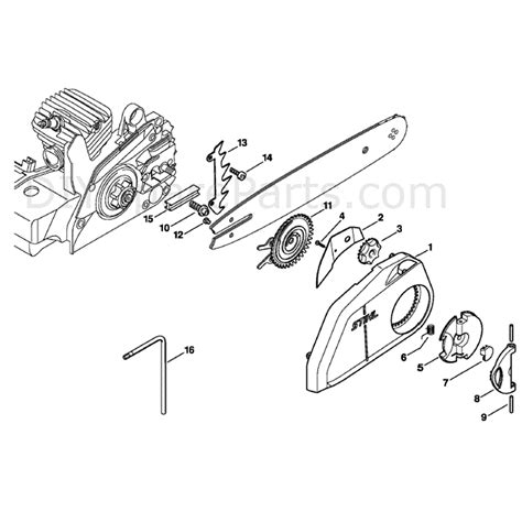 Stihl Ms 250 Chainsaw Ms250 Z Parts Diagram Quick Chain Tensioner