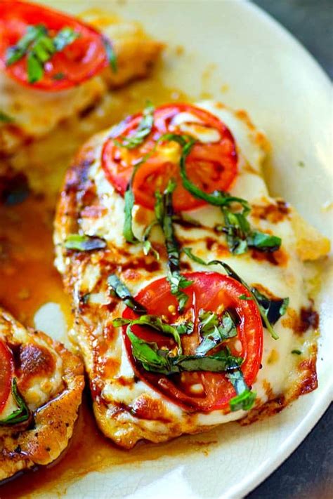 Margherita Grilled Chicken With Balsamic Glaze