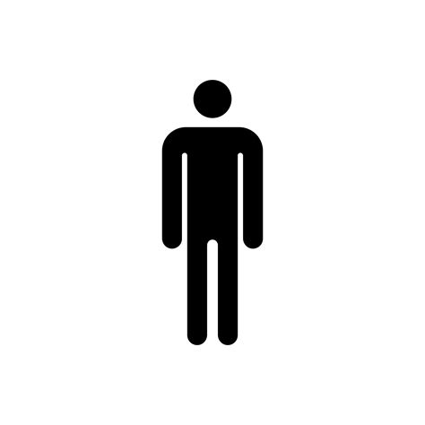 Man Icon Male Sign For Restroom Boy Wc Pictogram For Bathroom Vector