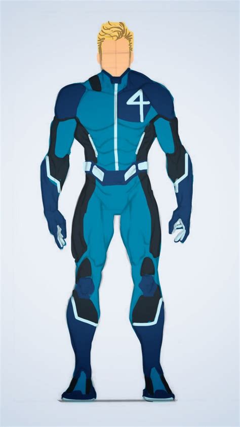 The Fantastic Four Johnny Redesign Superhero Design Marvel