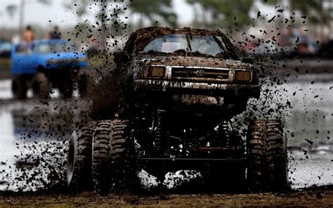 Toyota Truck Throwing The Mud Off Road Monster Trucks Diesel