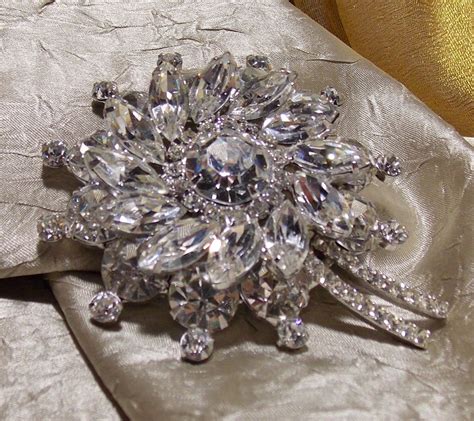 Vintage Rhinestone Runway Brooch By Theeclecticdiva On Etsy Null