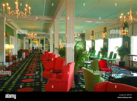 Usa Michigan Mackinac Island Lake Huron Grand Hotel Interior Of The
