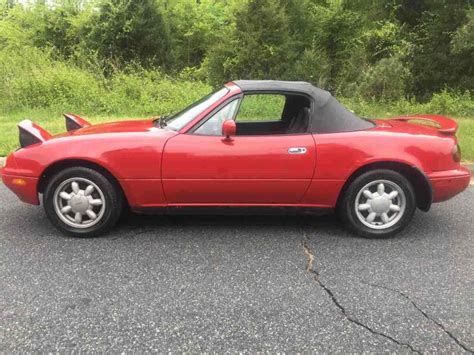 1991 Mazda Miata Convertible Rare Red Rwd Automatic Runs Nice For Sale