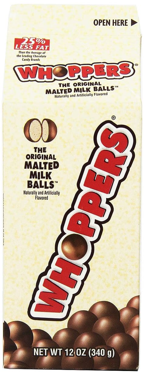 Whoppers Chocolate Malted Milk Balls Candy 12 Ounce Pack