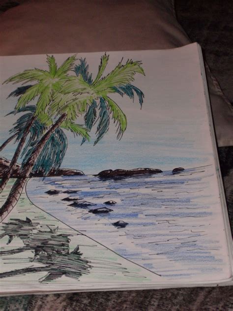 Lifes A Beach Colored Pencil Early 2000s Art Colored Pencils