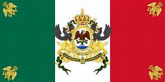 Bandera de México (1864-1867) utilizada por el emperador Maximiliano I ...