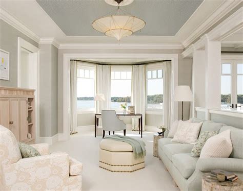 Best Favorite Color Combo Pale Blue Ceiling Gray Walls Creamy