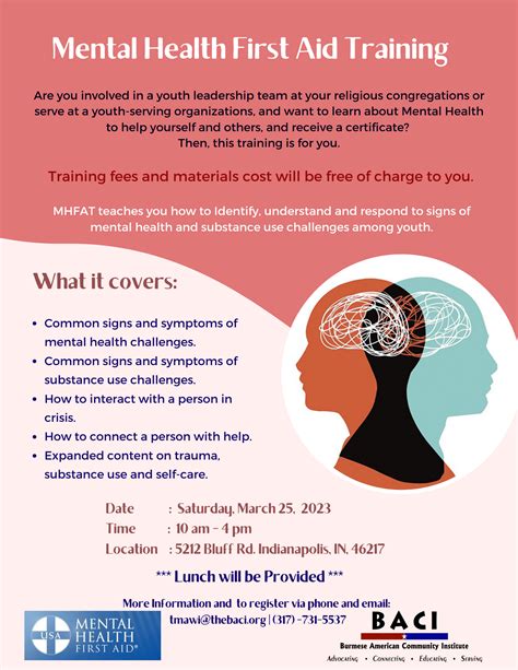 Mental Health First Aid Training For The Youth Leaders And Youth
