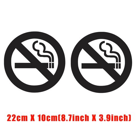 No Smoking Car Stickers Reflective Car Stickers Warning Car Stickers