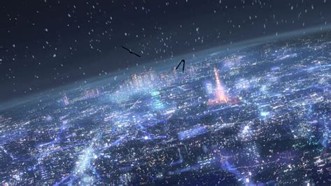 Wallpaper Cityscape Anime Galaxy 5 Centimeters Per
