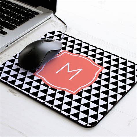 Triangle Print Mouse Mat Personalised Mouse Pad Pattern