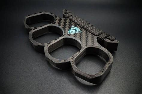 Carbon Skull Carbon Fiber Knuckle 4 Finger Machined In A 10mm High