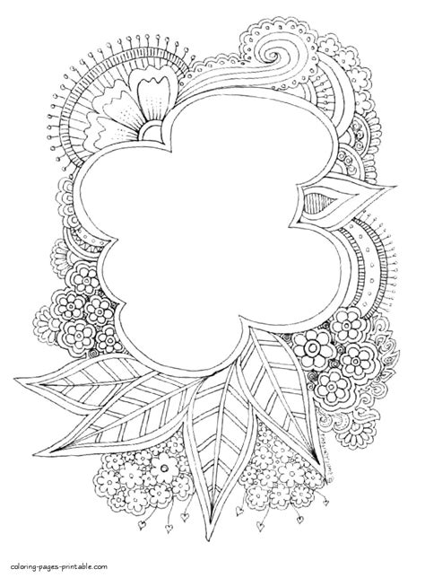 Abstract flower coloring page for adults. Greeting Card Coloring Pages Abstract || COLORING-PAGES ...
