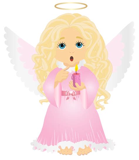 Cute Blonde Angel With Candle Transparent Png Clip Art Image Gallery