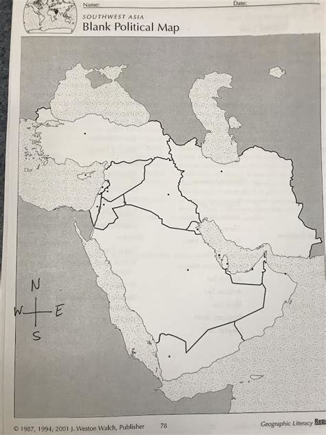 Southwest Asia World Map