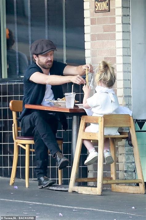 Aaron Paul Sweetly Twists Daughter Storys Hair Into Messy Bun As They