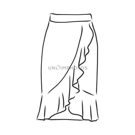 Vector Illustration Of Skirts Womens Clothes Skirt Vector Sketch