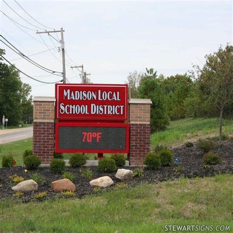School Sign For Madison Local School District Middletown Oh
