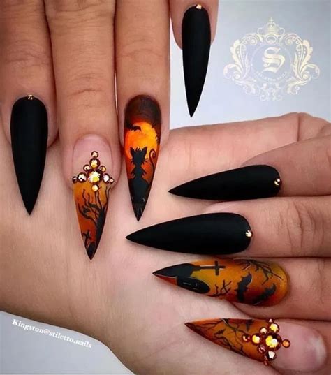 155 Scary Halloween Nail Art Design Ideas For The Coming