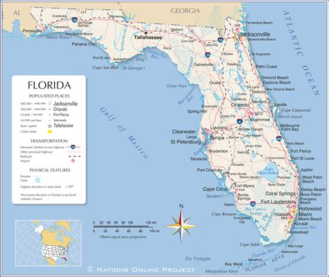 Reference Maps Of Florida Usa Nations Online Project