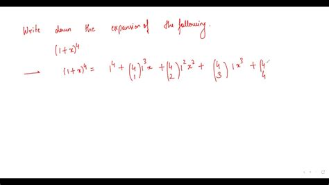 Expand 1x4 Using Binomial Expansion Youtube