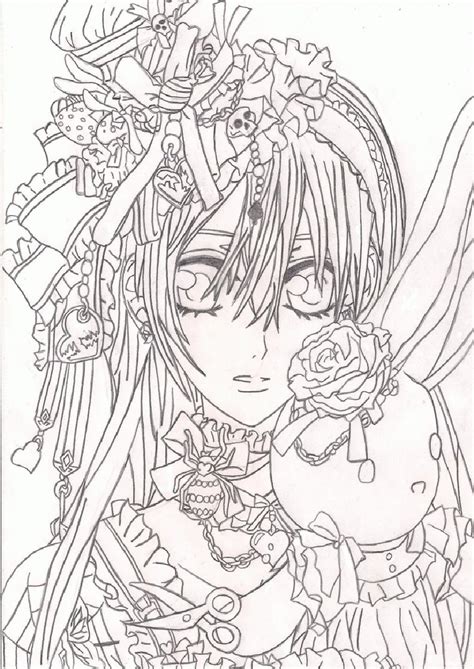 Anime Vampire Coloring Page Best Coloring Page Site Coloring Home