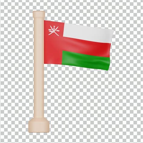 Premium Psd Oman Flag 3d Icon