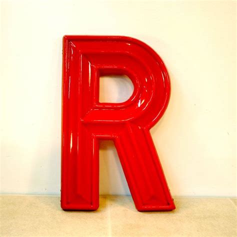 Vintage Sign Letter R Large Red Marquee Letter R Etsy