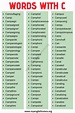 Words that Start with C: List of 650+ Words that Start with C with ...