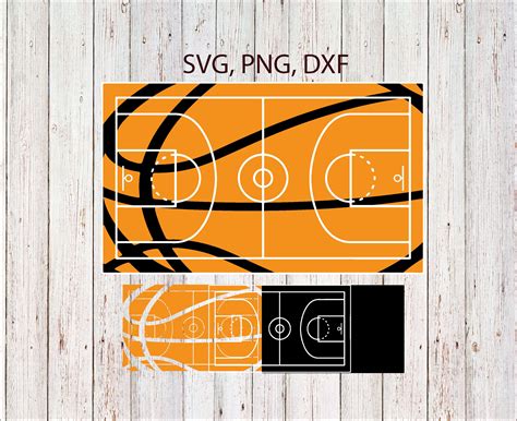 Layered Basketball Svg Basketball Court Svg Basketball Etsy