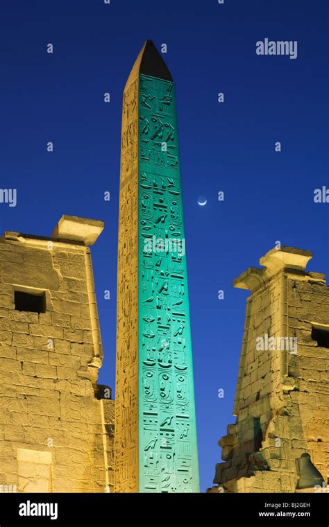 Pylon And Obelisk Of Ramses Ii Luxor Temple Egypt Stock Photo Alamy