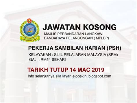 *setiap permohonan yang dihantar hendaklah ditanda pekerja sambilan harian. Jawatan Kosong Pekerja Sambilan Harian (PSH) - Tarikh ...