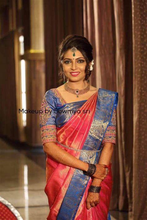 temple jewelry necklace temple jewellery glamorous makeup dulhan bridal saree beautiful