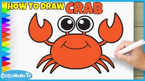 How To Draw Crab Kepiting Coconana Youtube