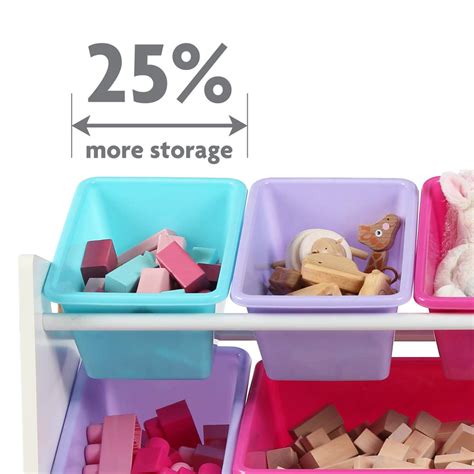 Tot Tutors Super Sized Kids Toy Storage Organizer W 16 Plastic Bins